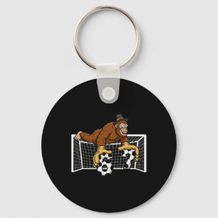 Bigfoot Goalie Soccer 67 Six Seven Boys Thanksgivi Keychain
