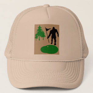 Bigfoot Golfing Trucker Hat