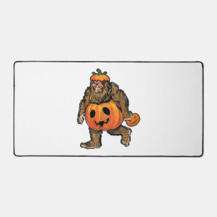 Bigfoot Halloween Pumpkin halloween Desk Mat