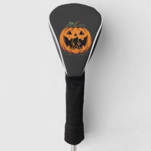 Bigfoot Halloween Pumpkin Silhouette Design_1 Golf Head Cover