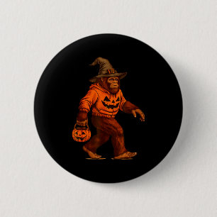 Bigfoot Halloween Trick Or Treat Sasquatch Costume 2 Inch Round Button