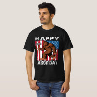 Bigfoot Happy Labor Day T-shirt Homme Femmes Enfan