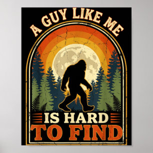 Bigfoot Hard To Find Retro Vintage Forest Sasquatc Poster