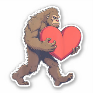 Bigfoot Heart Happy Valentine's Day Love Sasquatch