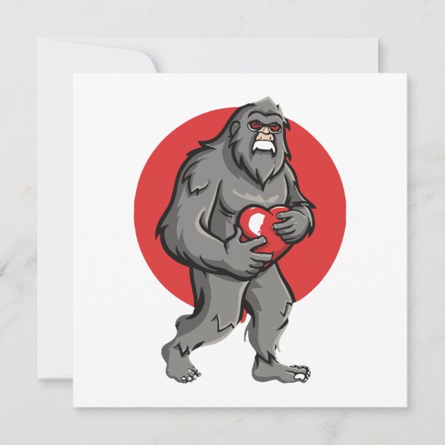 bigfoot heart valentines day (Front)