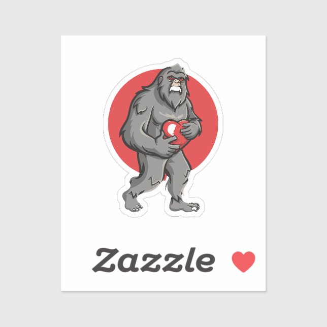 bigfoot heart valentines day (Sheet)