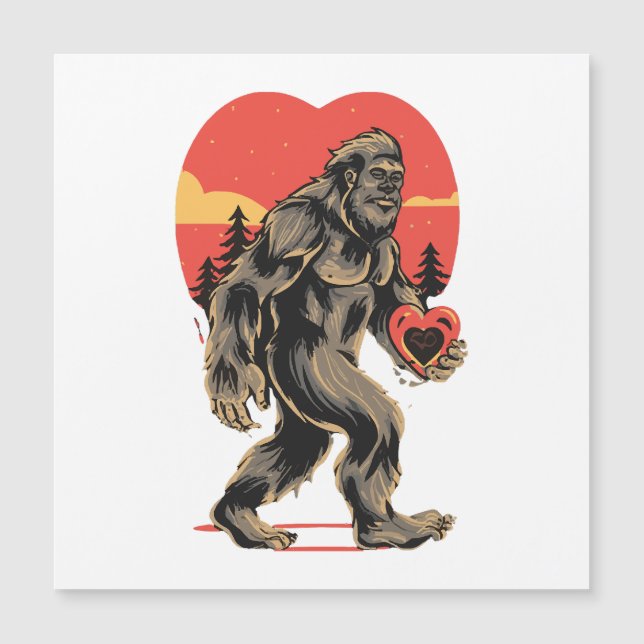 bigfoot heart valentines day (Front)