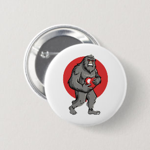 bigfoot heart valentines day 2 inch round button