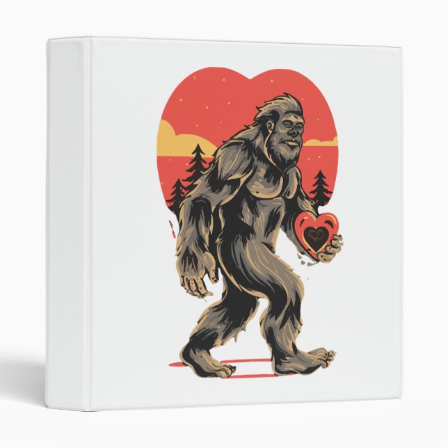 bigfoot heart valentines day binder (Front/Spine)