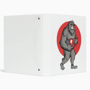 bigfoot heart valentines day binder