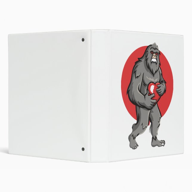bigfoot heart valentines day binder (Background)