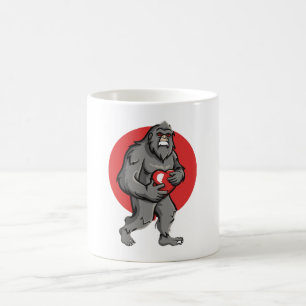 bigfoot heart valentines day coffee mug