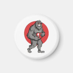 bigfoot heart valentines day magnet