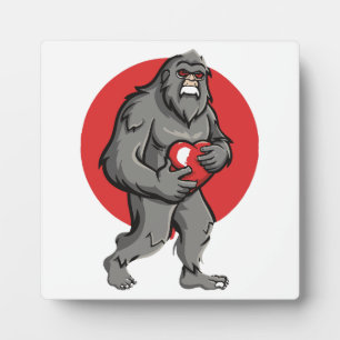 bigfoot heart valentines day plaque