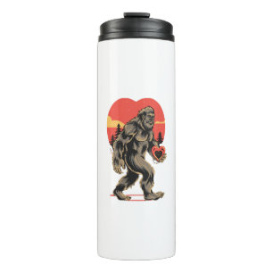bigfoot heart valentines day thermal tumbler