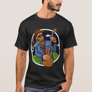 Bigfoot Heavy Metal Guitarist Short Sleeve T-Shirt