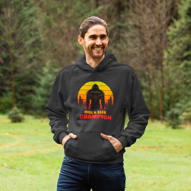 Bigfoot Hide And Seek Champion Funny Gift  Hoodie (Creator Uploaded)
