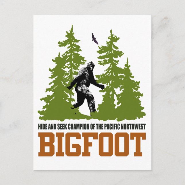 Bigfoot Hide and Seek Champion Pacific Northwest Postcard (Front)
