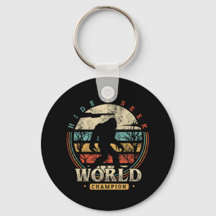 Bigfoot Hide And Seek Champion Shirt Sasquatch Cam Keychain