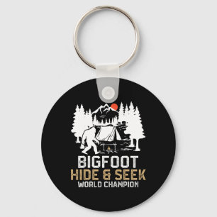 Bigfoot Hide And Seek World Champion Funny Bigfoot Keychain