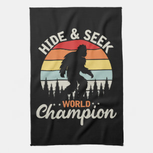 Bigfoot Hide And Seek World Champion Kitchen Towel