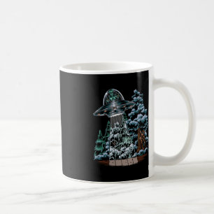 Bigfoot Hiding From Alien In A UFO Behind A Tree F Coffee Mug