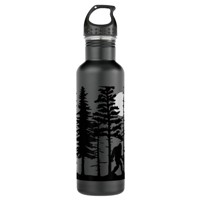 Bigfoot Hiding in Forest for Sasquatch Believers  710 Ml Water Bottle (Front)