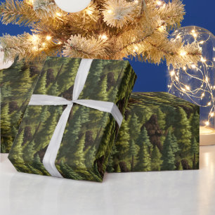 Bigfoot Hiding In The Forest Hide and Seek Winner Wrapping Paper