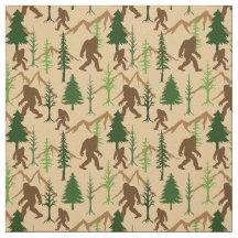 Bigfoot Hiding in the Forest Sasquatch Patterned
