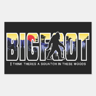 Bigfoot hiding in the woods, Wild Expedition Sticker