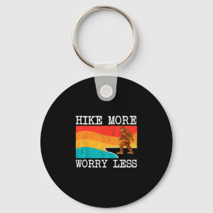 Bigfoot hike more worry less sasquatch hiking keychain
