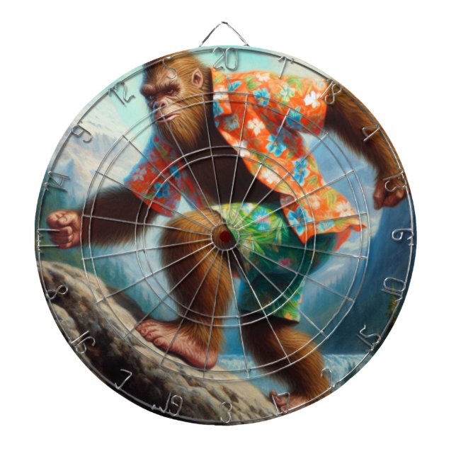 Bigfoot Hiking Dartboard (Front)