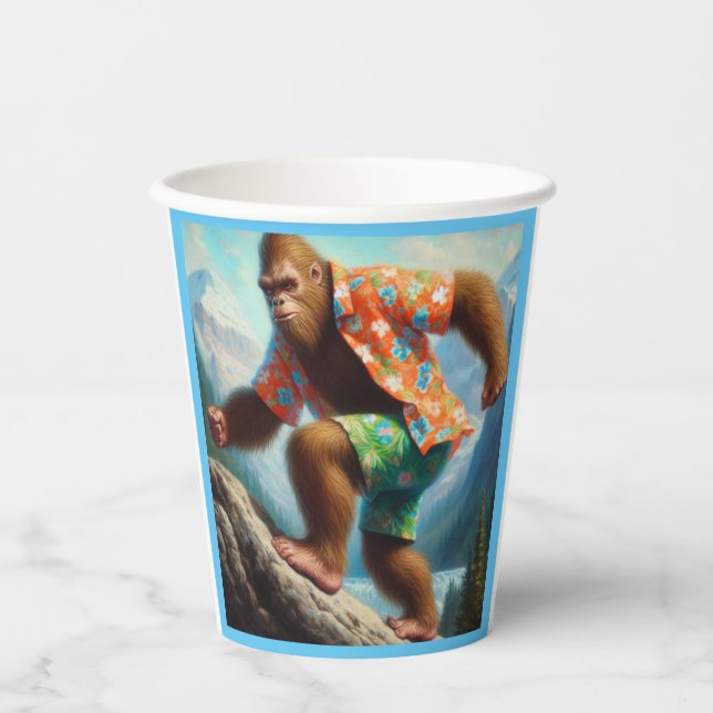 Bigfoot Hiking Paper Cups (Front)