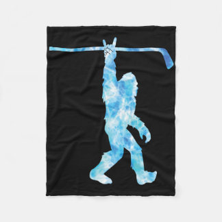 Bigfoot Hockey Funny Sasquatch Rock An Roll Youth Fleece Blanket