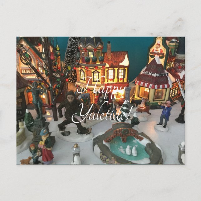 Bigfoot holiday Village Postcard (Front)