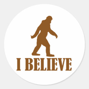 Bigfoot I Believe Classic Round Sticker