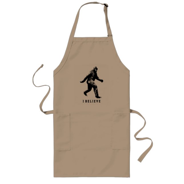 Bigfoot I Believe Customizable Text Long Apron (Front)