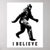 Bigfoot I Believe Customizable Text