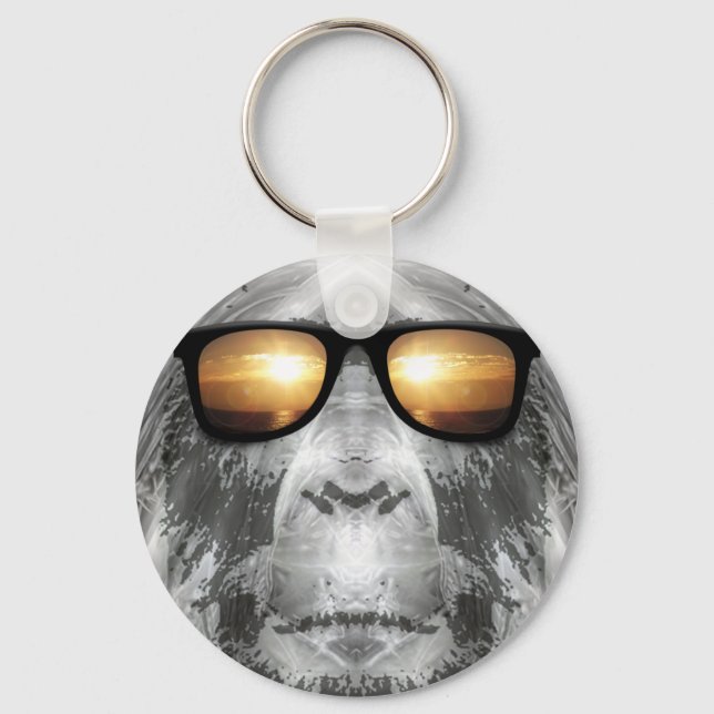 Bigfoot In Shades Keychain (Front)