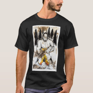 Bigfoot inspired Native American hand drummer T-Shirt
