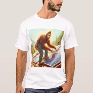 Bigfoot Installing Solar Panels T-Shirt