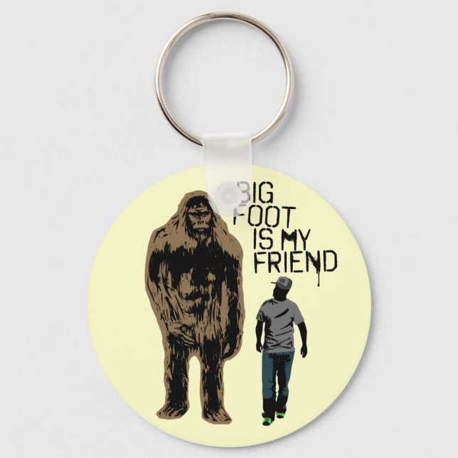 Bigfoot Is My Friend Keychain (Front)