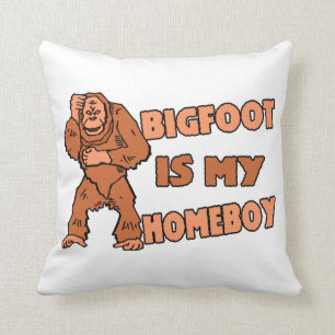 Bigfoot Is My Homeboy Throw Pillow