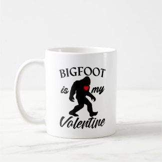 Bigfoot is My Valentine Funny Valentine’s Day Coffee Mug