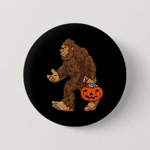 Bigfoot Jack O Lantern Fun Halloween Boys Kids Sas 2 Inch Round Button