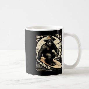 Bigfoot - Japanese Themed Bigfoot Surfing Shirt Coffee Mug