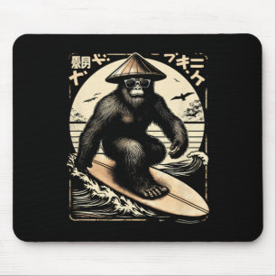 Bigfoot - Japanese Themed Bigfoot Surfing Shirt  Mouse Pad