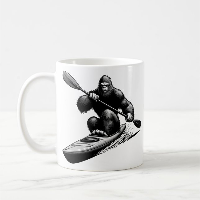 Bigfoot Kayak  Coffee Mug (Left)