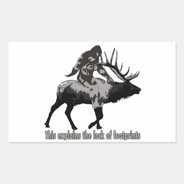 Bigfoot lack of footprints  sticker (Front)