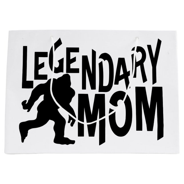 Bigfoot Legendary Mom Large Gift Bag (Front)